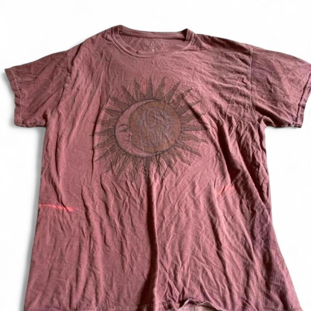 Women's Pink and Burgundy T-shirt